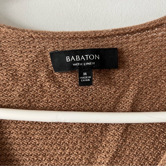 Aritzia Babaton Linen Blend Erin sweater, caramel - Picture 4 of 5
